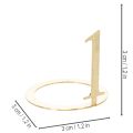 Set d'anneaux numérotés en métal doré pour bougies, 3 cm, 4 pièces | Floristik24.fr