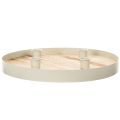 Plateau rond en bois pour 4