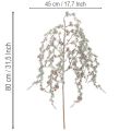 Branche de pin artificielle avec pommes de pin et effet givré 80 cm | Floristik24.fr