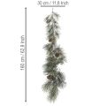 Guirlande de pin artificielle avec pommes de pin, 180 cm, vert et marron | Floristik24.fr