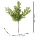 Branche de pin artificielle enneigée avec pommes de pin 28 cm, lot de 6 | Floristik24.fr