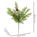 Branche de pin artificielle avec pommes de pin, 28 cm, lot de 6 | Floristik24.fr
