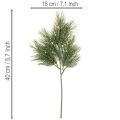 Lot de 4 branches de pin artificiel vert pour décoration hivernale, 40 cm | Floristik24.fr