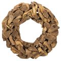 Floristik24 Couronne décorative en bois naturel, ronde, 35 cm