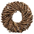 Floristik24 Couronne en rotin rond en branches naturelles 35 cm