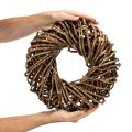 Couronne en rotin rond en branches naturelles 35 cm | Floristik24.fr