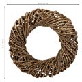Couronne décorative en branches naturelles, couronne en rotin, ronde, grande, 45 cm. | Floristik24.fr
