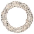 Floristik24 Couronne décorative ronde en bois blanchi 50 cm pour DIY et décoration