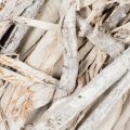 Couronne décorative ronde en bois blanchi 50 cm pour DIY et décoration | Floristik24.fr