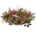 Floristik24 Couronne de fleurs avec marguerites et baies vieux rose Ø30cm