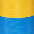 Ruban moiré bleu et jaune en forme de couronne, 100 mm, ruban national, ruban de club, ruban décoratif, ruban de deuil festif, acétate | Floristik24.fr
