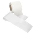Ruban blanc pour couronne, de haute qualité, 75 mm x 25 m - ruban décoratif pour l'art floral et les services funéraires, idéal pour l'impression. | Floristik24.fr
