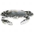 Floristik24 Crabe décoratif argenté effet antique 12 cm en plastique
