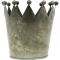 Floristik24 Déco couronne aspect antique décoration de table métal gris Ø15cm H15cm