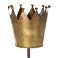 Floristik24 Couronne décorative sur tige en métal doré vintage 73 cm