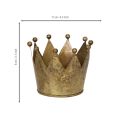 Couronne décorative en métal doré 11cm pour table et Noël | Floristik24.fr