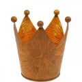 Floristik24 Photophore couronne rouille aspect doré décoration métal H10cm