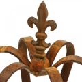 Couronne décorative vintage décoration métal patiné Ø20cm H28cm | Floristik24.fr
