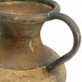 Déco carafe aspect antique vase vintage métal décoration jardin H26cm