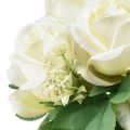 Floristik24 Roses artificielles Bouquet de fleurs artificielles Roses blanches Pick 42cm