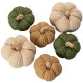 Floristik24 Citrouilles décoratives en textile tricoté 10 cm 6 pièces couleurs automnales