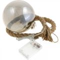 Boule lumineuse d&#39;intérieur boule LED avec corde Ø14cm 30L blanc chaud