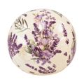 Floristik24 Boule en céramique motif lavande décoration céramique violet crème 12cm