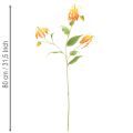 Kunstblume Gloriosa orange, 80 cm, 3 tiges en soie | Floristik24.fr
