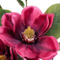 Fleur artificielle branche de magnolia, magnolia artificielle rose 65cm 3pcs