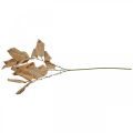 Plante artificielle branche déco automne feuilles lavées blanc L70cm