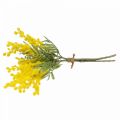 Plante artificielle, acacia argenté, jaune mimosa déco, 39cm 3pcs