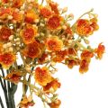 Gypsophile fleurs artificielles Gypsophile Orange L30cm 6pcs en bouquet