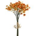 Gypsophile fleurs artificielles Gypsophile Orange L30cm 6pcs en bouquet