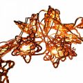 Guirlande lumineuse LED étoiles minuterie micro LED intérieur cuivre 1.90m