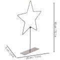Étoile LED sur pied avec boîtier à piles pour décoration intérieure, H 46 cm, noir | Floristik24.fr