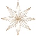 Floristik24 Étoile décorative LED en fil métallique à suspendre, 51 cm, dorée, usage intérieur