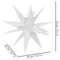 Étoile LED Décorative Blanche 40 cm avec Timer, Usage Extérieur Protégé | Floristik24.fr