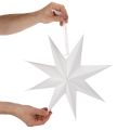 Étoile LED à suspendre en plastique avec minuterie, lumière blanc chaud, 38 cm | Floristik24.fr
