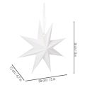 Étoile LED à suspendre en plastique avec minuterie, lumière blanc chaud, 38 cm | Floristik24.fr