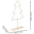 Silhouette de sapin de Noël en métal doré avec 60 LED, 37 cm | Floristik24.fr