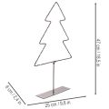 Sapin de Noël LED en métal noir, 47 cm, intérieur, fonctionnant sur piles | Floristik24.fr