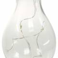 Floristik24 Décoration de Jardin Ampoule LED Solaire Transparente Blanc Chaud H15cm