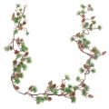 Floristik24 Guirlande artificielle de mélèze avec pommes de pin et branches d’aiguilles, 120 cm