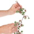 Guirlande artificielle de mélèze avec pommes de pin et branches d’aiguilles, 120 cm | Floristik24.fr