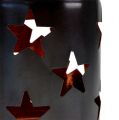 Floristik24 Lanterne motif étoile noir-cuivre Ø10cm H13,5cm