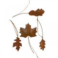 Floristik24 Décoration automne feuilles métal aspect rouille L20cm 4pcs