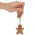 Lot de 3 figurines en pain d'épices décoratives à suspendre en résine 7 cm pour Noël | Floristik24.fr