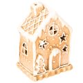 Floristik24 Porte-bougie chauffe-plat en forme de maison en pain d'épice, à poser et à utiliser comme décoration, 13 cm