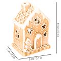 Porte-bougie chauffe-plat en forme de maison en pain d'épice, à poser et à utiliser comme décoration, 13 cm | Floristik24.fr