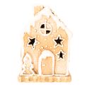 Porte-bougie chauffe-plat en forme de maison en pain d'épice, à poser et à utiliser comme décoration, 13 cm | Floristik24.fr